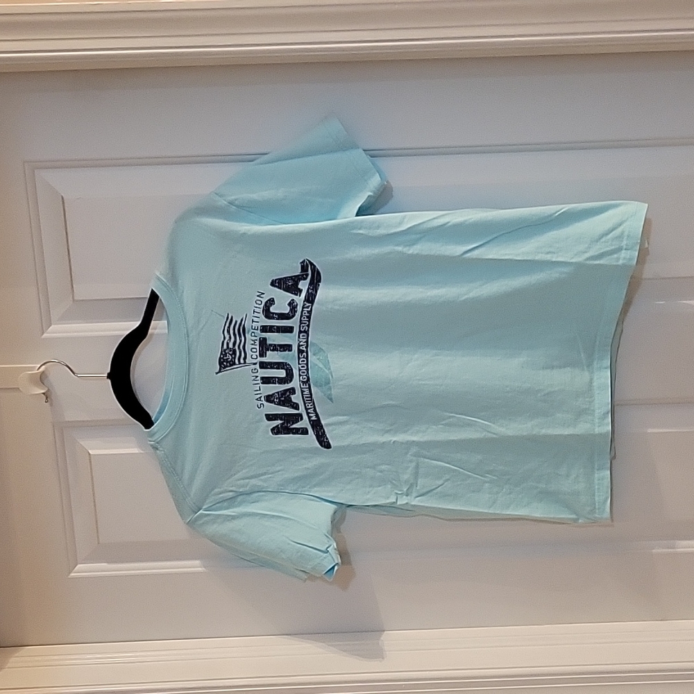 Nautica light blue sailing competition  tee large 14/16